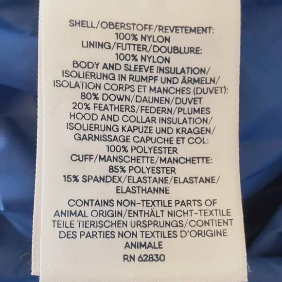 Lands' End Womens Wide Channel Down Jacket Down Filled Size S Blue Outdoors - Picture 12 of 14